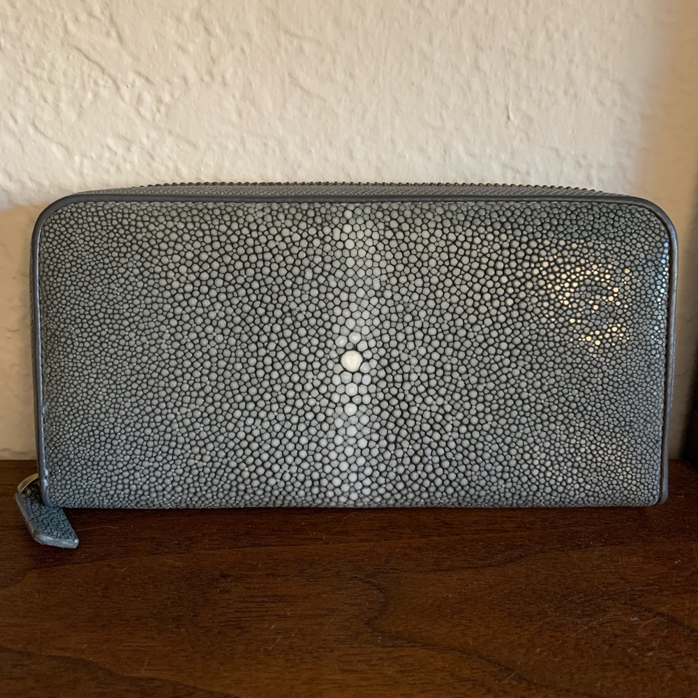 Shagreen (real stingray) wallet, NWOT